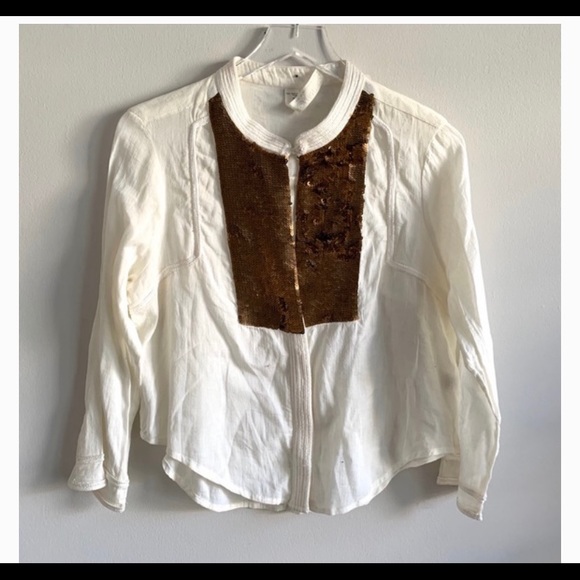 FP New Romantics Sequin Button Shirt top - Picture 5 of 6